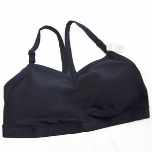 XL aerie black sports bra mesh bralette NWT